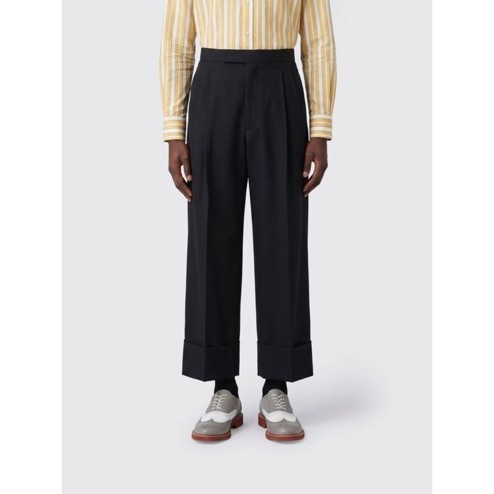 Thom Browne Men Cotton Gabardine Tailored Trousers Thom Browne